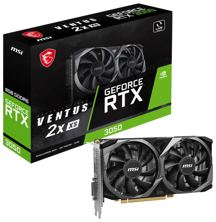 Видеокарта MSI RTX 3050 Ventus 2X XS 8G 8 Гб купить,NaN