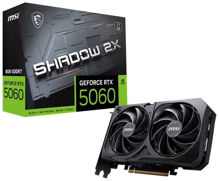 Видеокарта MSI RTX 5060 8G SHADOW 2X OC 8 Гб