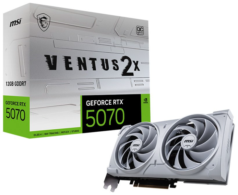 Видеокарта MSI GeForce RTX 5070 12G VENTUS 2X OC WHITE 12 Гб - ForteMarket Видеокарта MSI GeForce RTX 5070 12G VENTUS 2X OC WHITE 12 Гб купить,549990