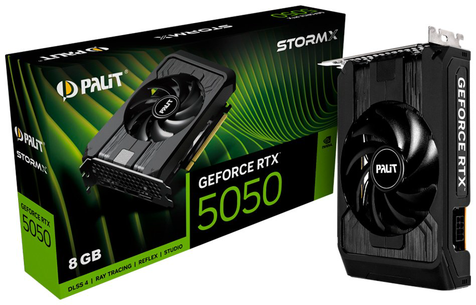 Видеокарта Palit RTX5050 STORMX 8G (NE65050019P1-GB2070F) 8 Гб купить,331618