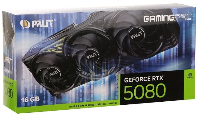 Видеокарта Palit RTX 5080 GamingPro NE75080019T2-GB2031A 16 Гб купить,NaN