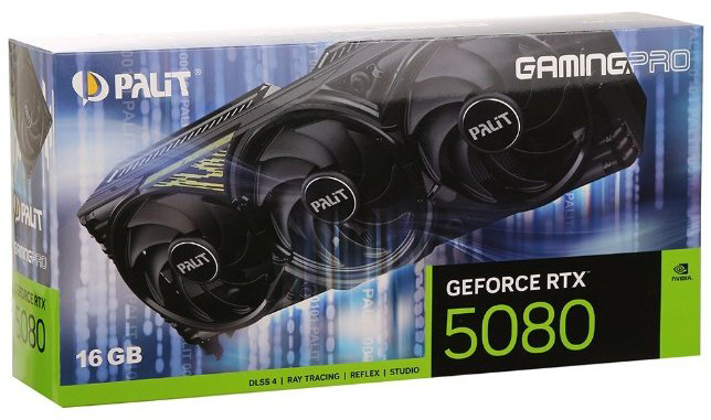 Видеокарта Palit RTX 5080 GamingPro NE75080019T2-GB2031A 16 Гб купить,NaN