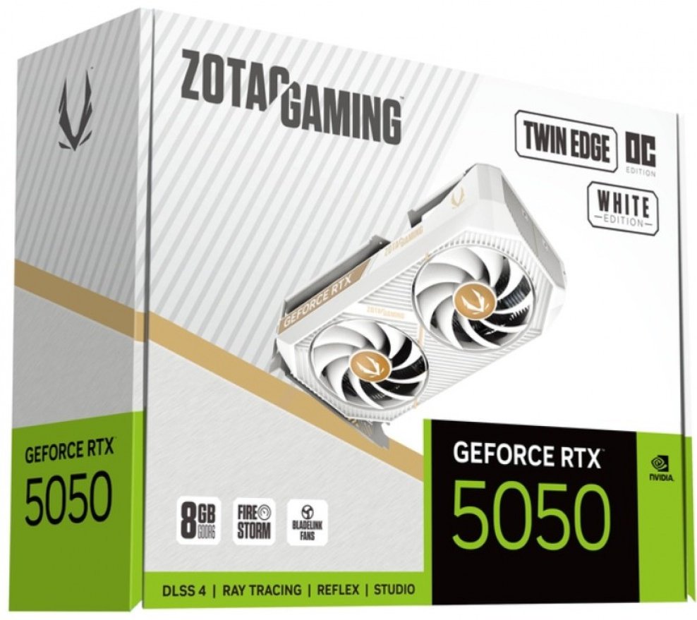 Видеокарта ZOTAC GAMING GeForce RTX 5050 Twin Edge OC White Edition ZT-B50500Q-10M 8 Гб - ForteMarket Видеокарта ZOTAC GAMING GeForce RTX 5050 Twin Edge OC White Edition ZT-B50500Q-10M 8 Гб купить,NaN