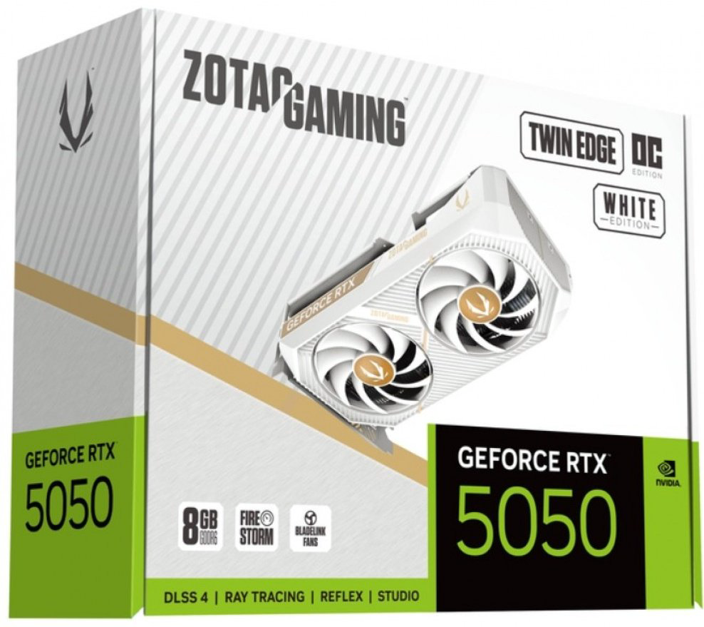 Видеокарта ZOTAC GAMING GeForce RTX 5050 Twin Edge OC White Edition ZT-B50500Q-10M 8 Гб - ForteMarket Видеокарта ZOTAC GAMING GeForce RTX 5050 Twin Edge OC White Edition ZT-B50500Q-10M 8 Гб купить,NaN