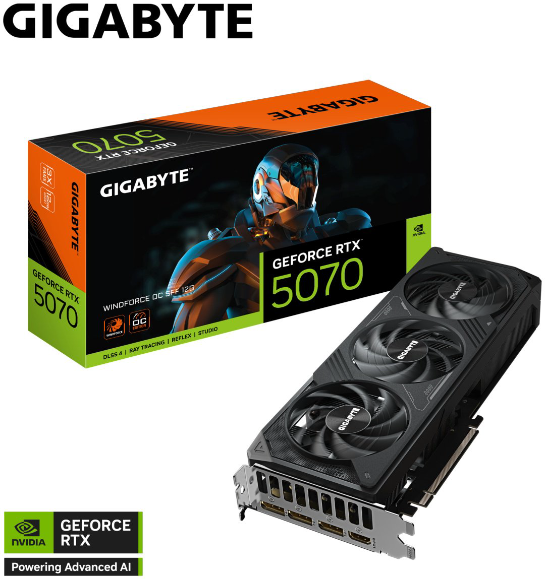 Видеокарта GIGABYTE RTX 5070 GV-N5070WF3OC-12GD WINDFORCE OC SFF 12 Гб купить,520500
