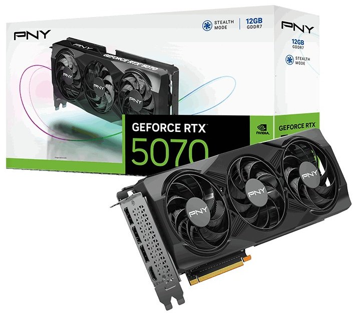 Видеокарта PNY RTX 5070 Triple Fan VCG507012TFXPB1 12 Гб купить,NaN