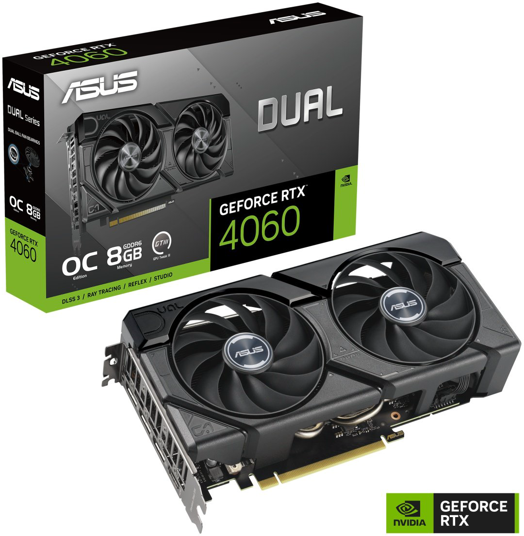 Видеокарта ASUS DUAL-RTX4060-O8G-EVO 8 Гб купить,NaN