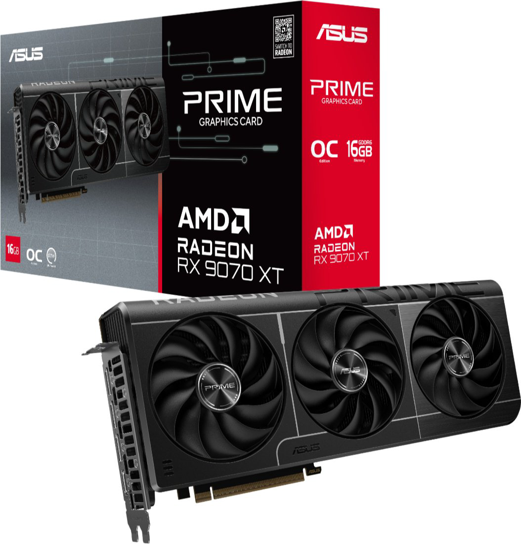 Видеокарта ASUS Prime Radeon RX 9070 XT OC Edition (PRIME-RX9070XT-O16G) 16 Гб купить,663958