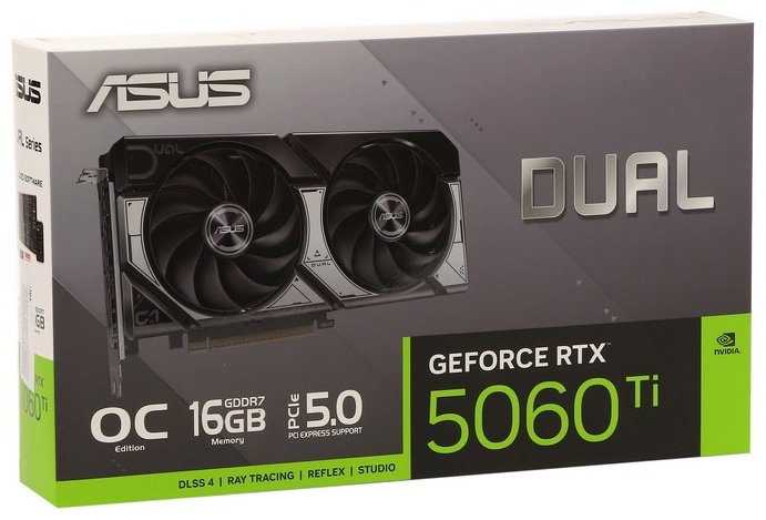 Видеокарта ASUS RTX 5060 Ti Dual OC DUAL-RTX5060TI-O16G 16 Гб