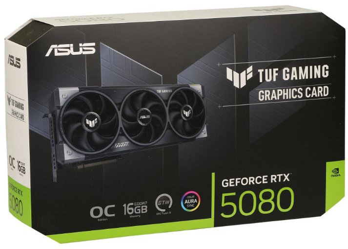 Видеокарта ASUS RTX 5080 TUF Gaming TUF-RTX5080-O16G-GAMING 16 Гб купить,NaN