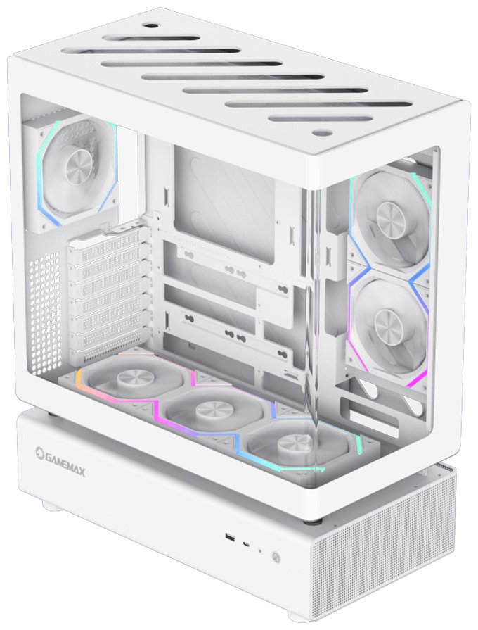 Корпус Game Max N80 WH White без Б/П белый - ForteMarket Корпус Game Max N80 WH White без Б/П белый купить,73665