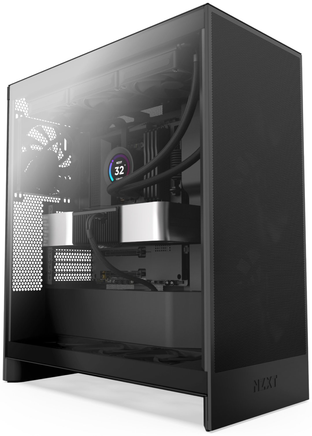 Корпус NZXT H7 Flow 2024 CM-H72FB-01 черный купить,NaN