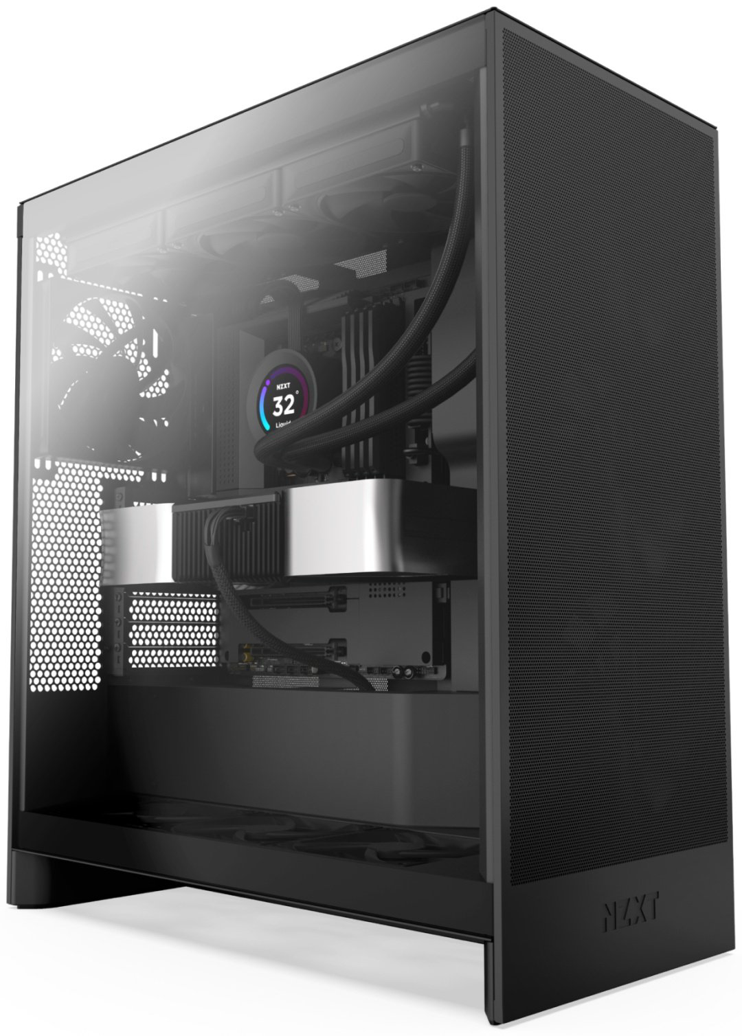 Корпус NZXT H7 Flow 2024 CM-H72FB-01 черный купить,NaN