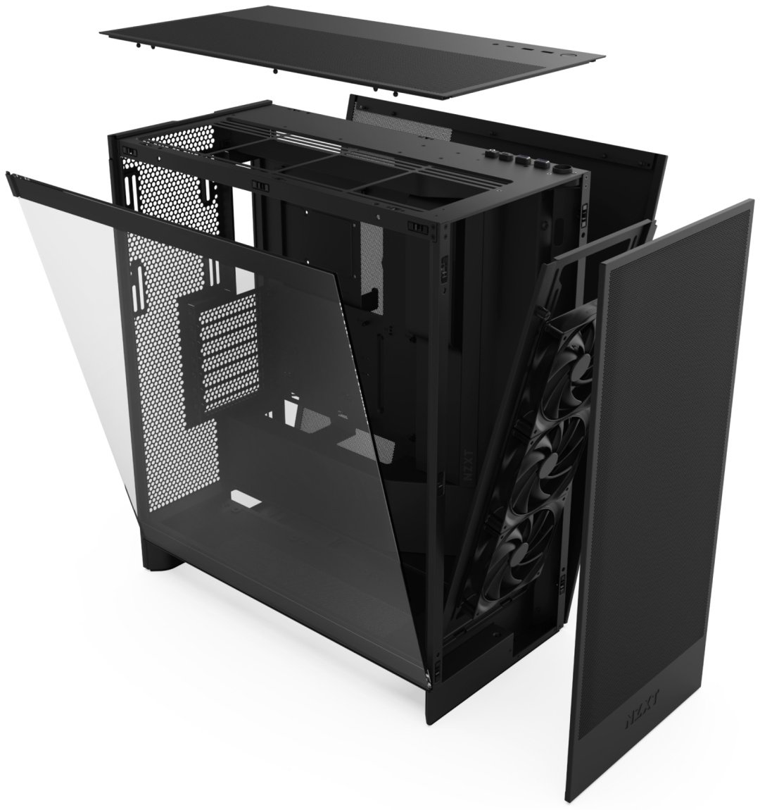 Корпус NZXT H7 Flow 2024 CM-H72FB-01 черный купить,NaN