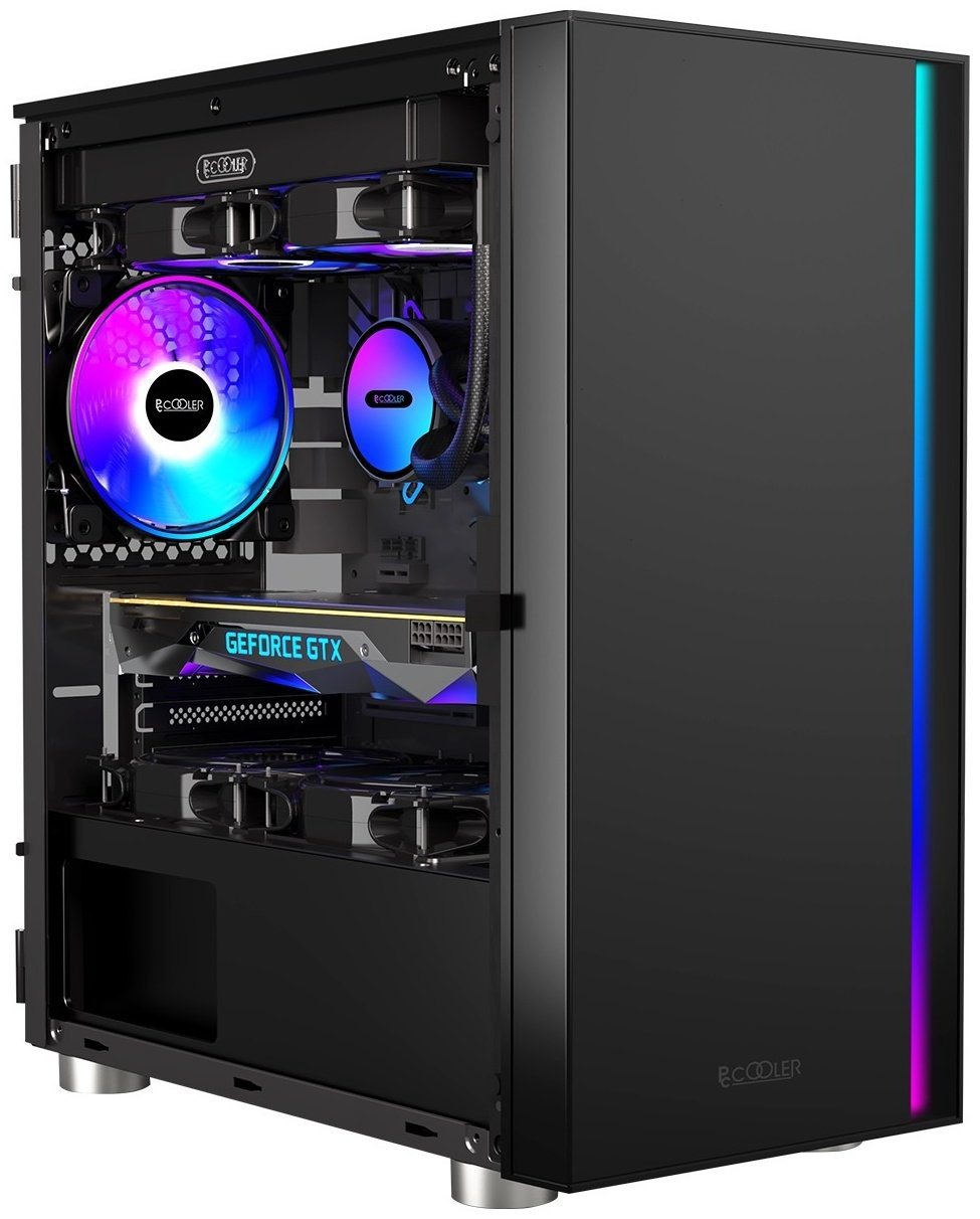 Корпус PCcooler LM300 ARGB BK черный купить,20700