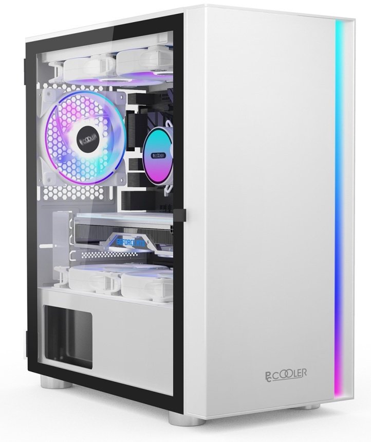 Корпус PCcooler LM300 ARGB WH белый