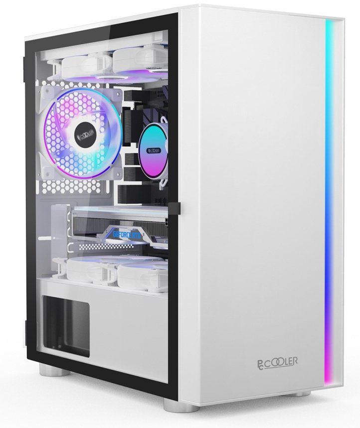 Корпус PCcooler LM300 ARGB WH белый купить,20840