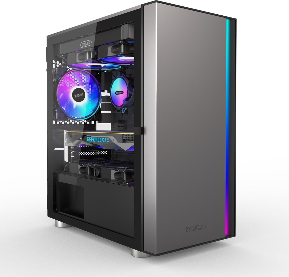 Корпус PCcooler LM300 ARGB BK черный купить,20700