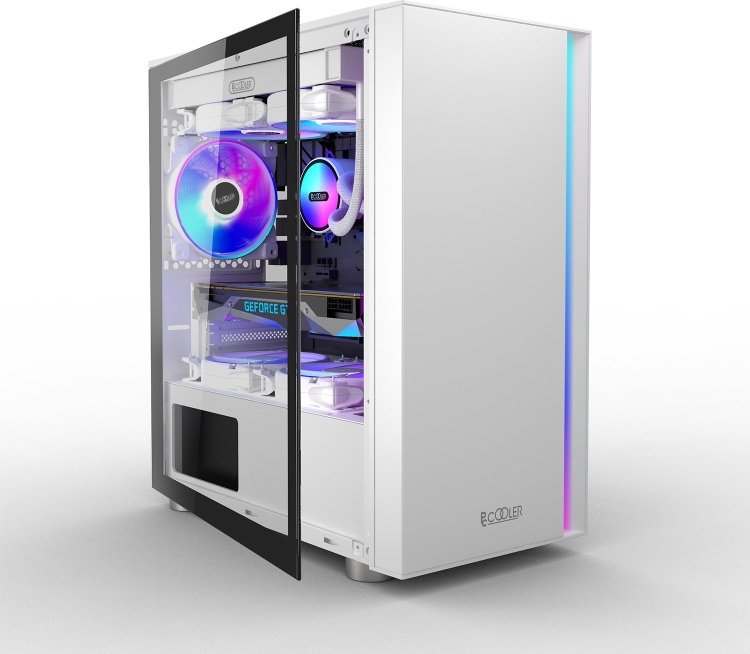 Корпус PCcooler LM300 ARGB WH белый