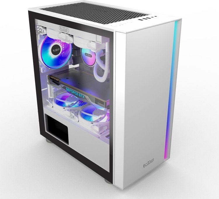 Корпус PCcooler LM300 ARGB WH белый