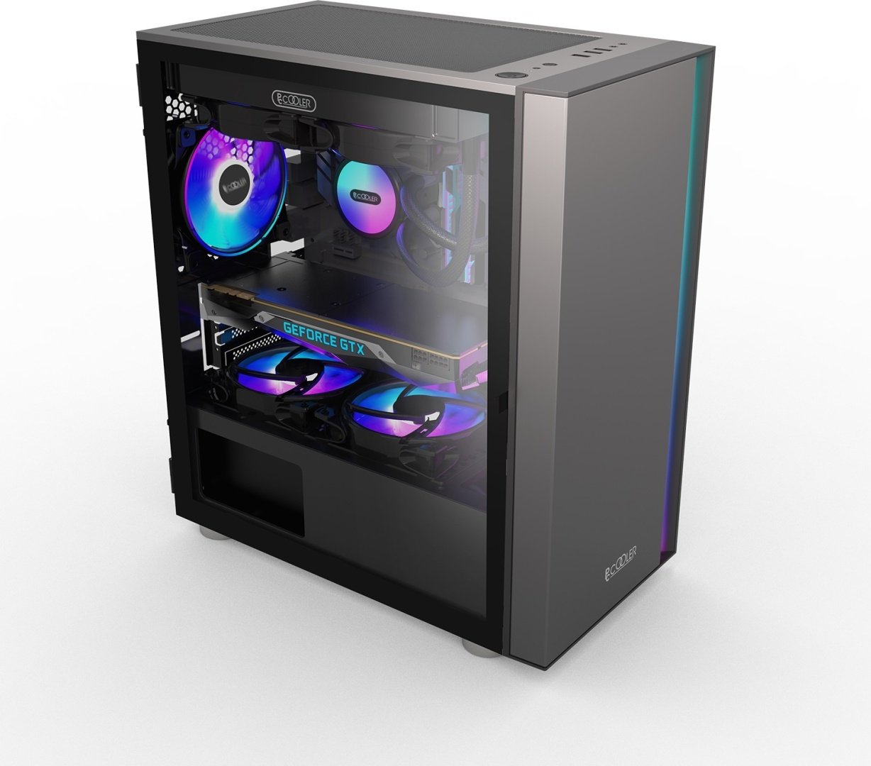 Корпус PCcooler LM300 ARGB BK черный купить,20700