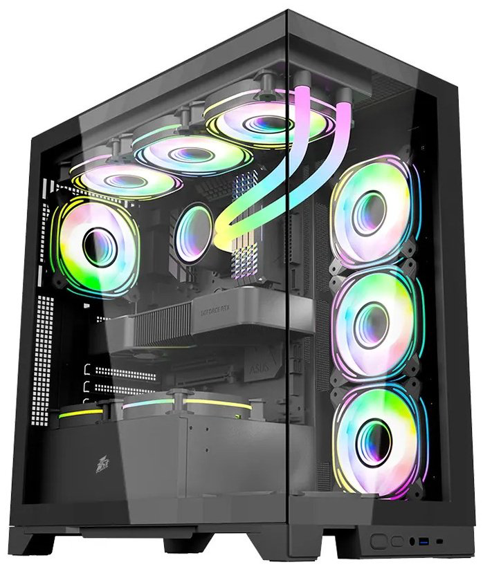 Корпус 1STPLAYER Miku Mi8 Mi8-BK-3FBR-1FB-C2 черный купить,48130