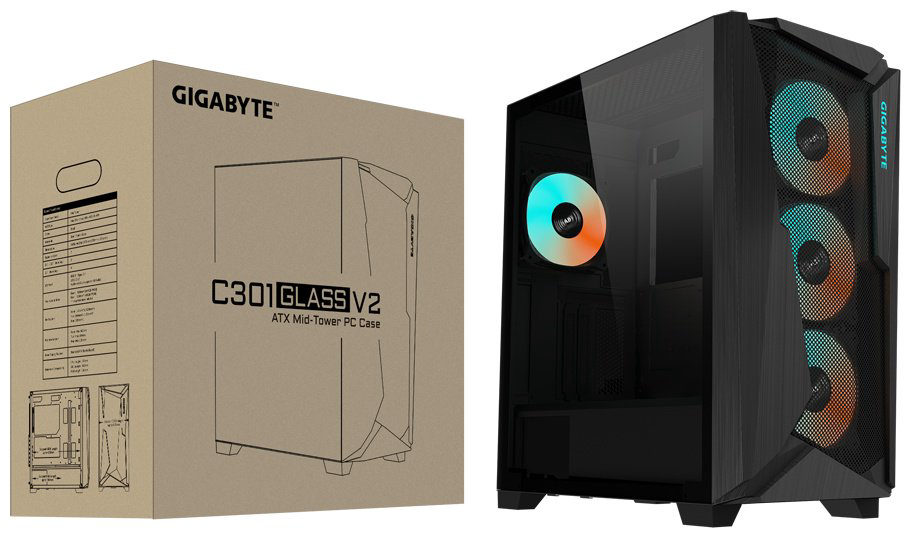 Корпус GIGABYTE GB-C301G V2 черный купить,NaN