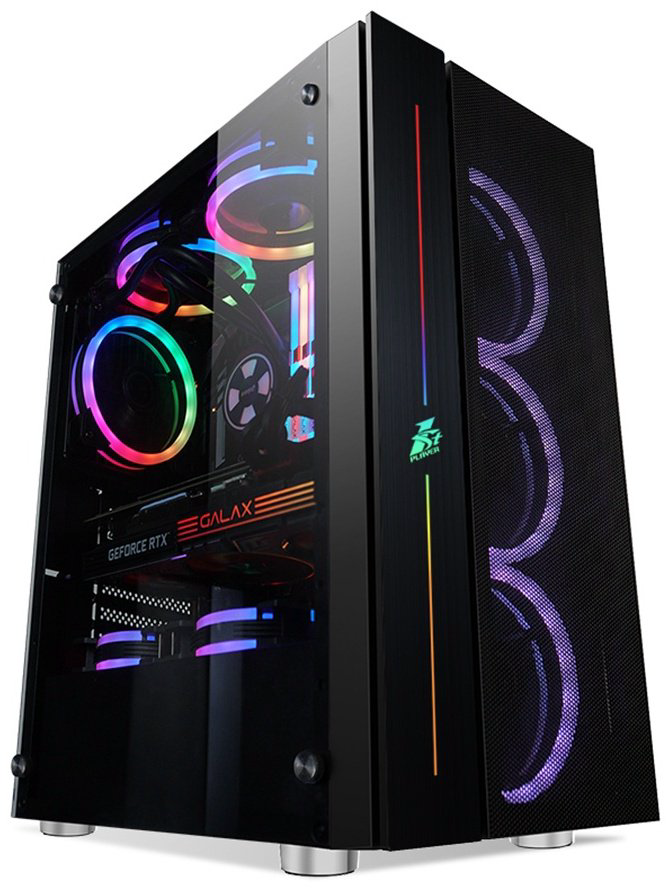Корпус 1STPLAYER B7-BK-4M3C4 черный