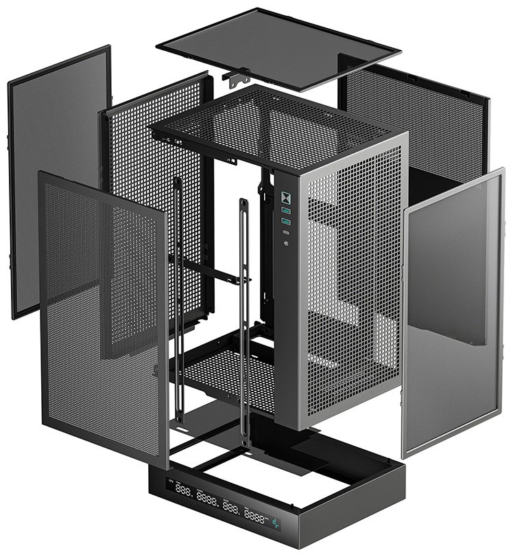 Корпус Deepcool CH170 DIGITAL BK черный купить,NaN