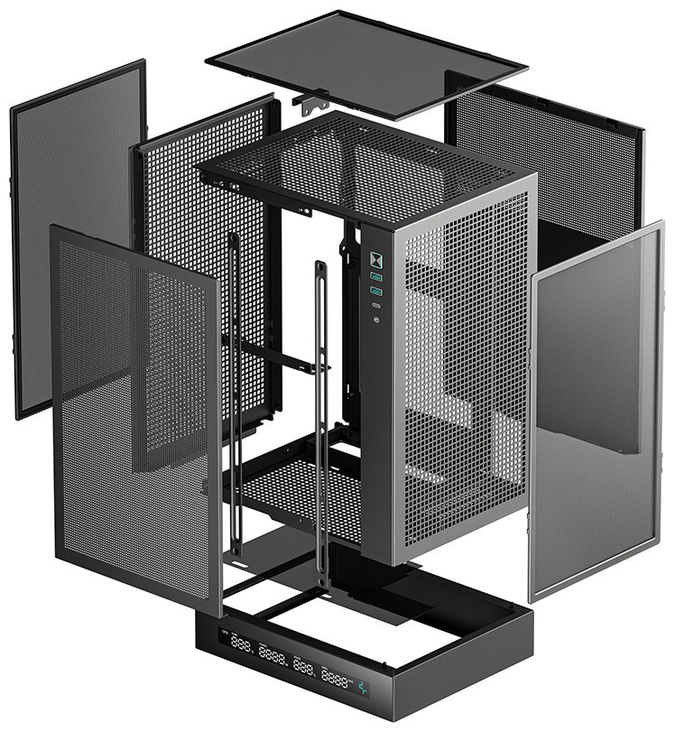 Корпус Deepcool CH170 DIGITAL BK черный купить,NaN