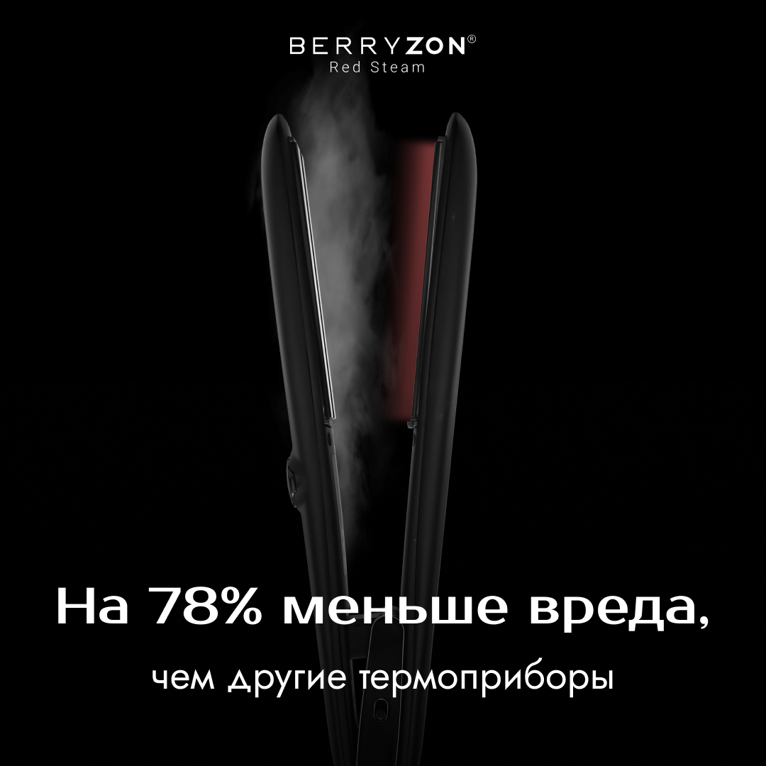 Выпрямитель паровой BerryZon Red Steam черный  купить,NaN