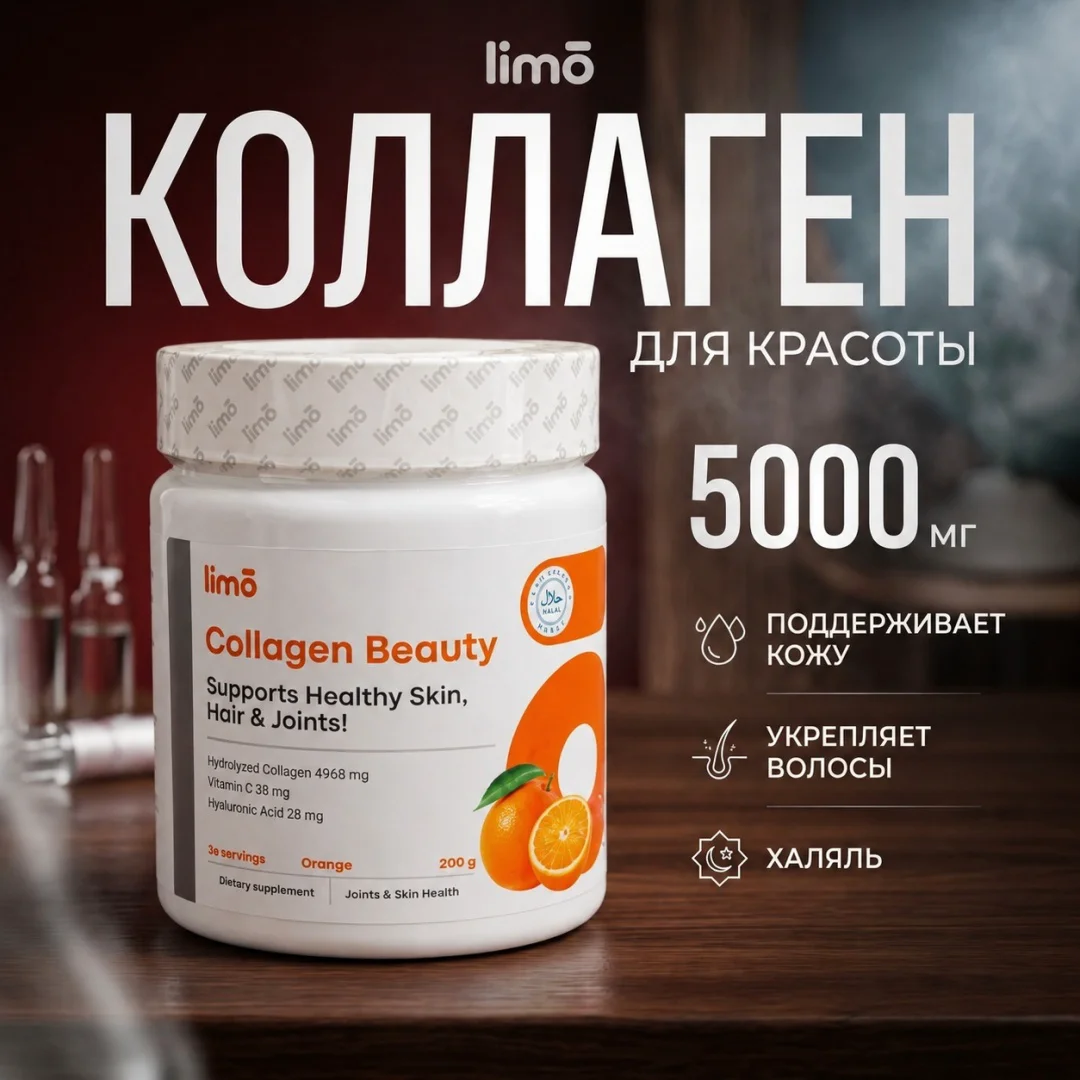 Коллаген LIMO Collagen Beauty 200г Апельсин