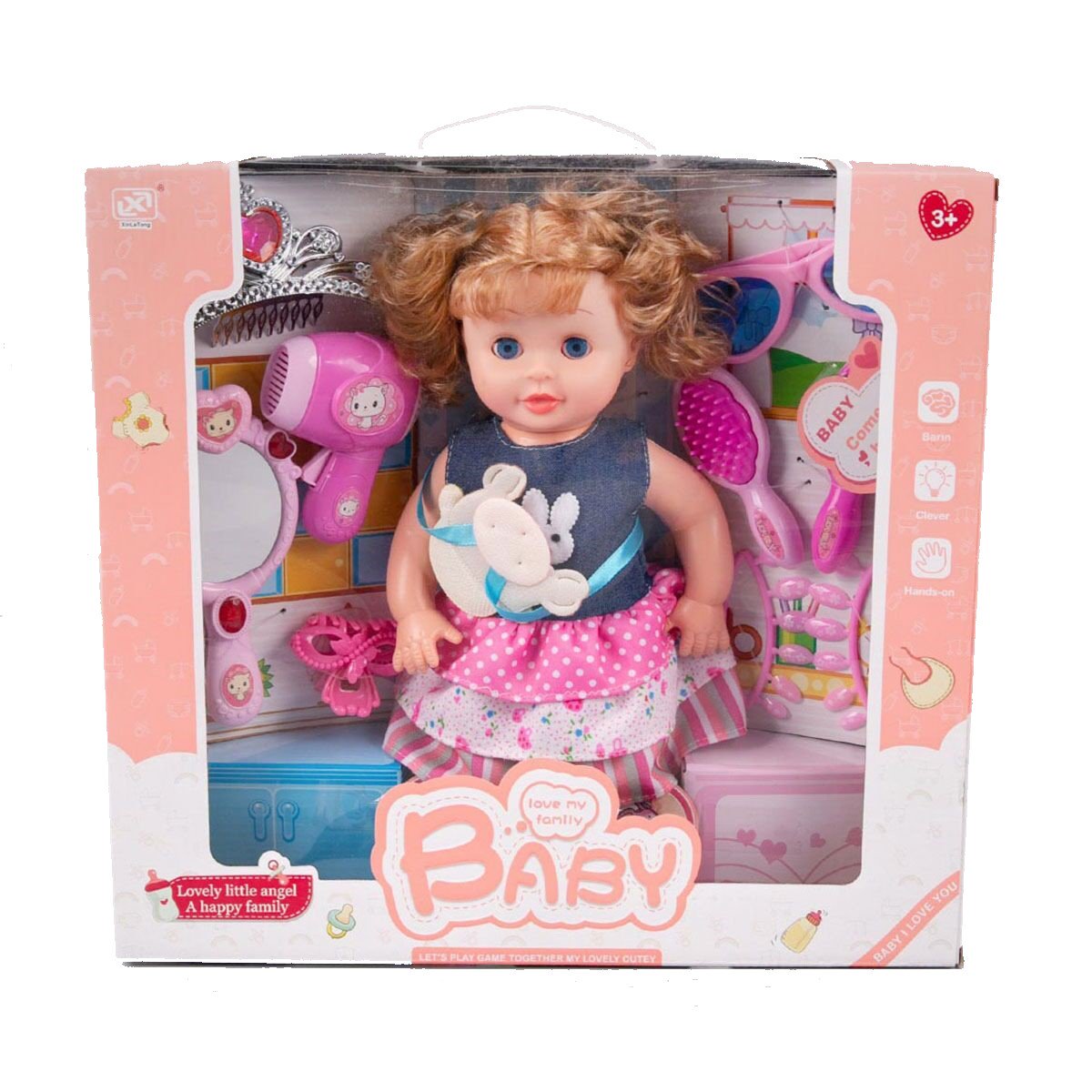 Кукла Baby Игровой набор украшения 9 предметов 33см купить,NaN
