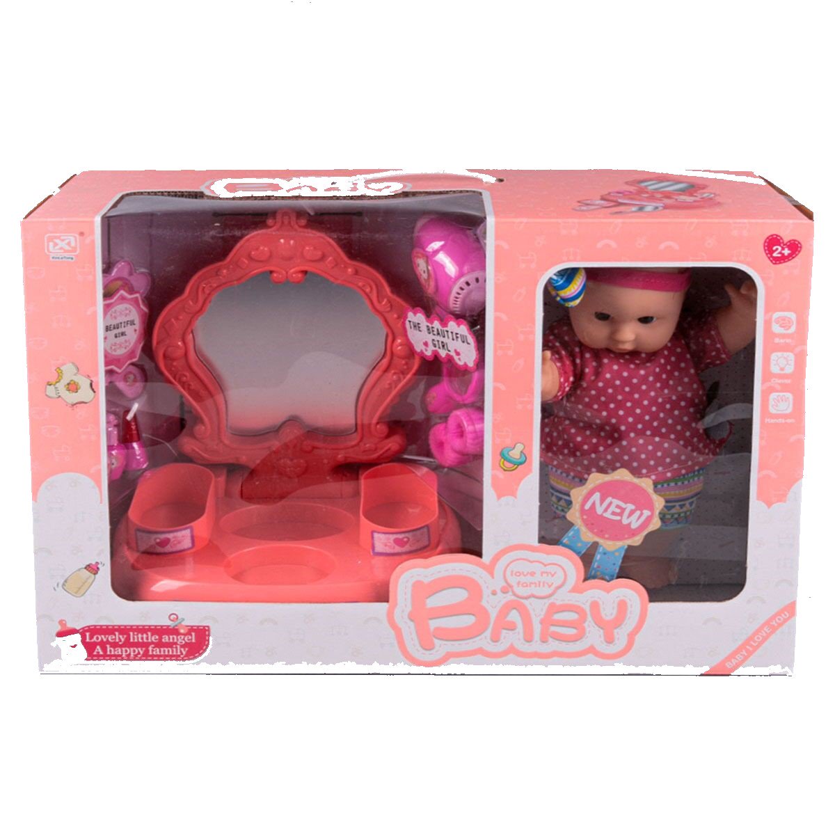 Пупс Baby со столиком для красоты 31см купить,NaN