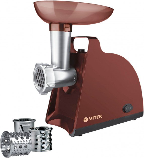 Мясорубка Vitek VT-3613 бордовая купить,NaN