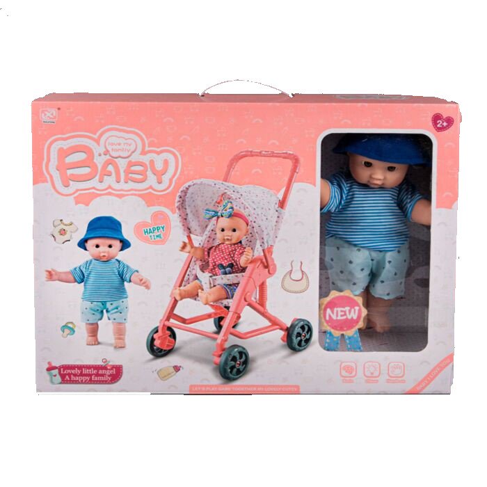 Пупс Baby с коляской 30см купить,NaN