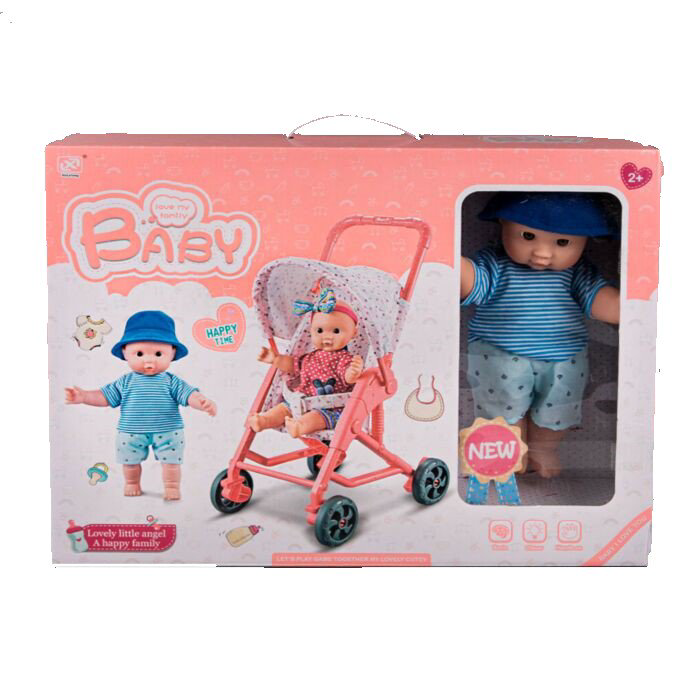 Пупс Baby с коляской 30см купить,NaN