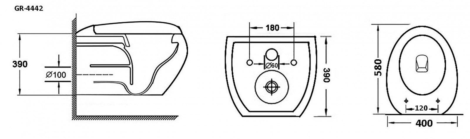 Унитаз Grossman GR-4442 белый купить,139400