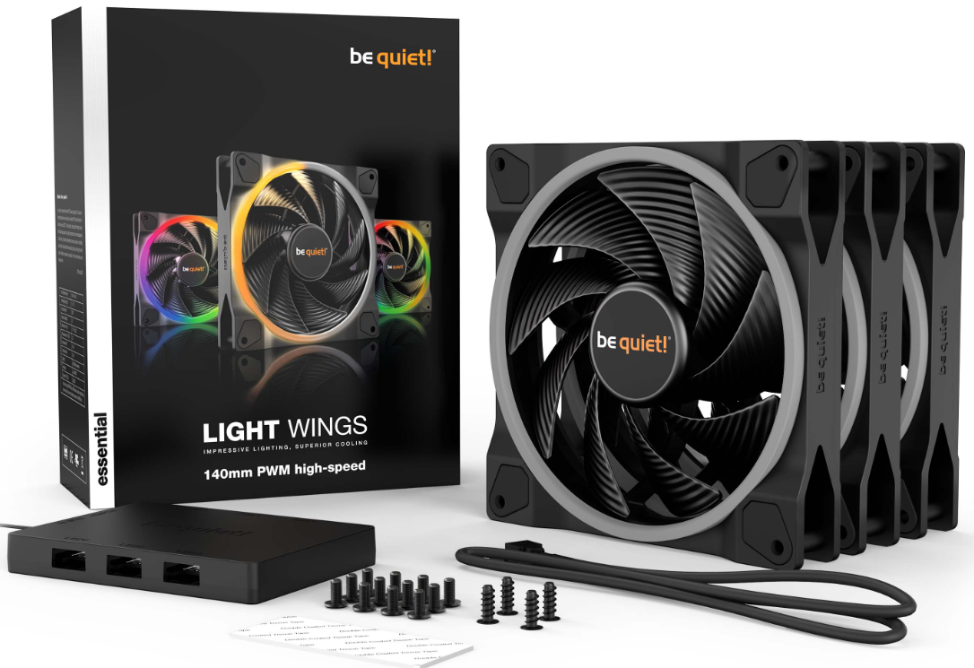 Комплект вентиляторов be quiet! LIGHT WINGS 140mm PWM high-speed Triple-Pack BL079 купить,0