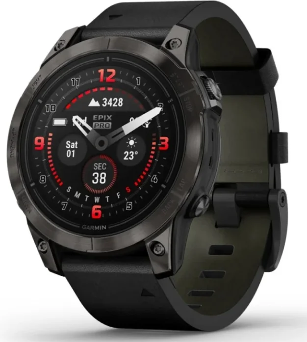 Смарт-часы Garmin Epix Gen 2 Pro Sapphire 47мм 010-02803-30 кожа Black
