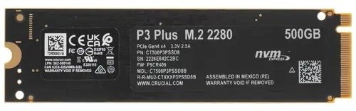 SSD Crucial P3 Plus CT500P3PSSD8 500 Гб купить,NaN