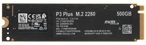 SSD Crucial P3 Plus CT500P3PSSD8 500 Гб купить,NaN