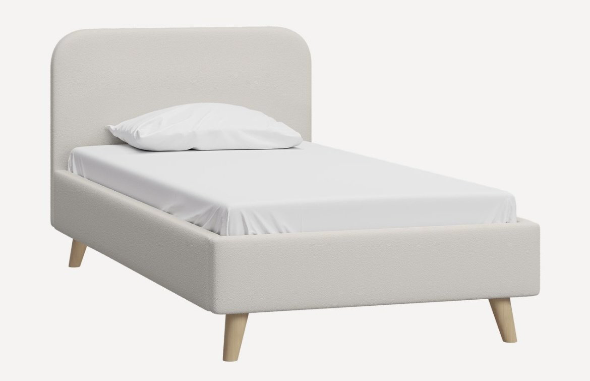 Кровать Line односпальная, 140x200 см, подъёмный механизм, белый купить,NaN