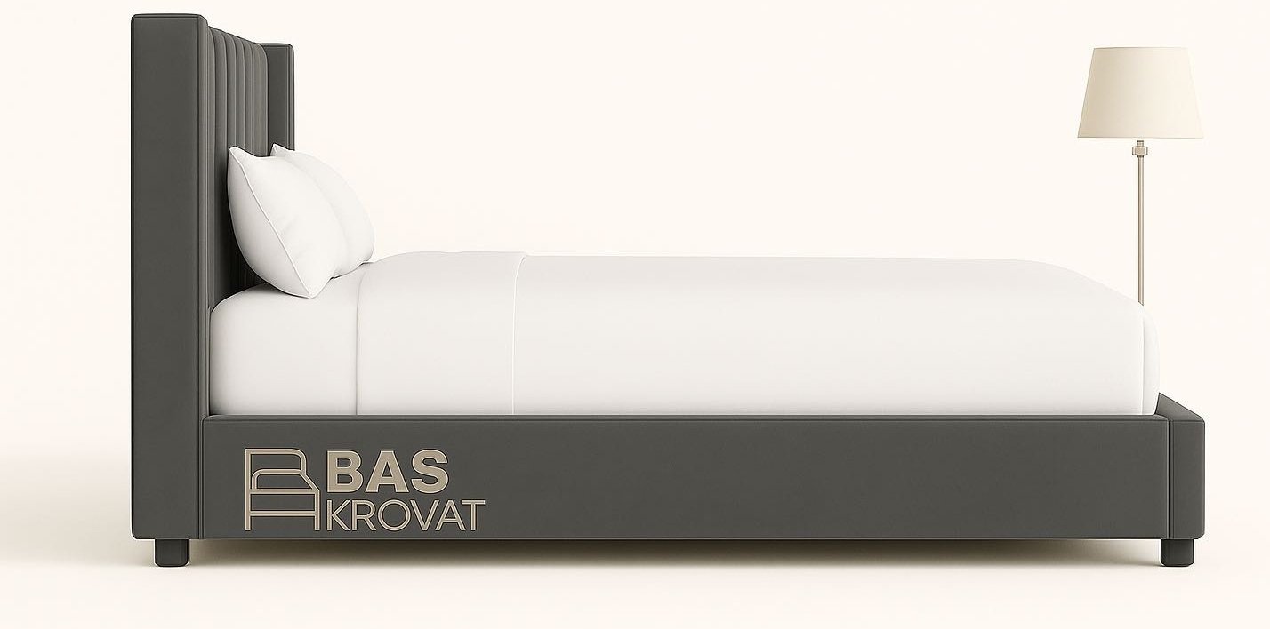 Кровать Baskrovat Полоса полутораспальная, 120x200 см (с матрасом, подъёмный механизм) серый купить,NaN
