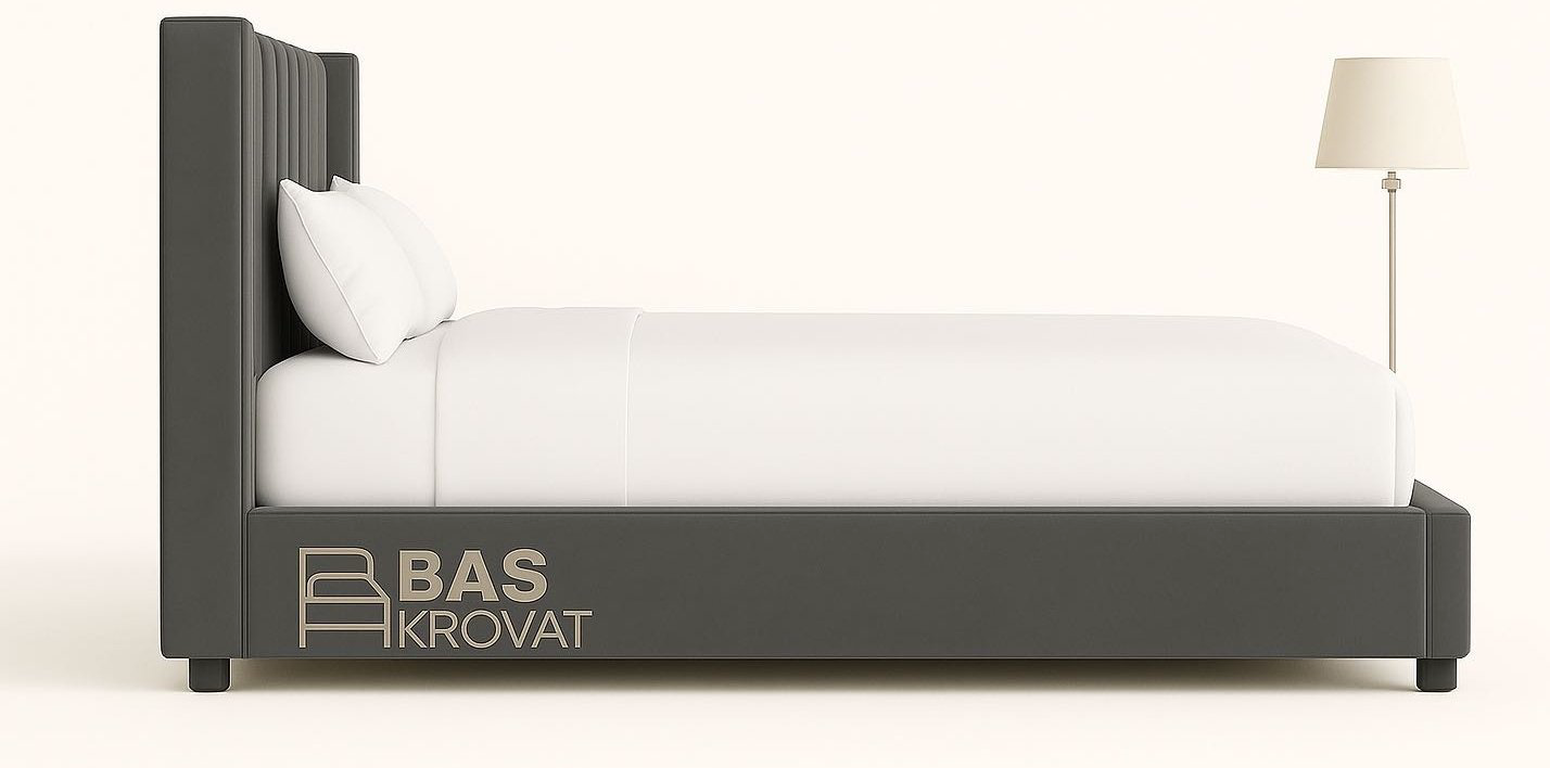 Кровать Baskrovat Полоса полутораспальная, 120x200 см (с матрасом, подъёмный механизм) серый купить,NaN