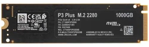 SSD Crucial P3 Plus CT1000P3PSSD8 1000 ГБ купить,NaN