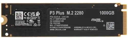 SSD Crucial P3 Plus CT1000P3PSSD8 1000 ГБ купить,NaN