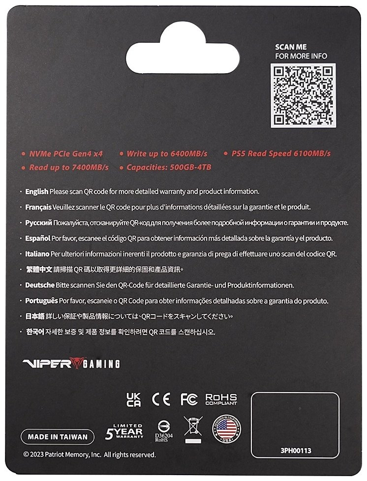 SSD Patriot VP4300L500GM28H 500 Гб купить,NaN
