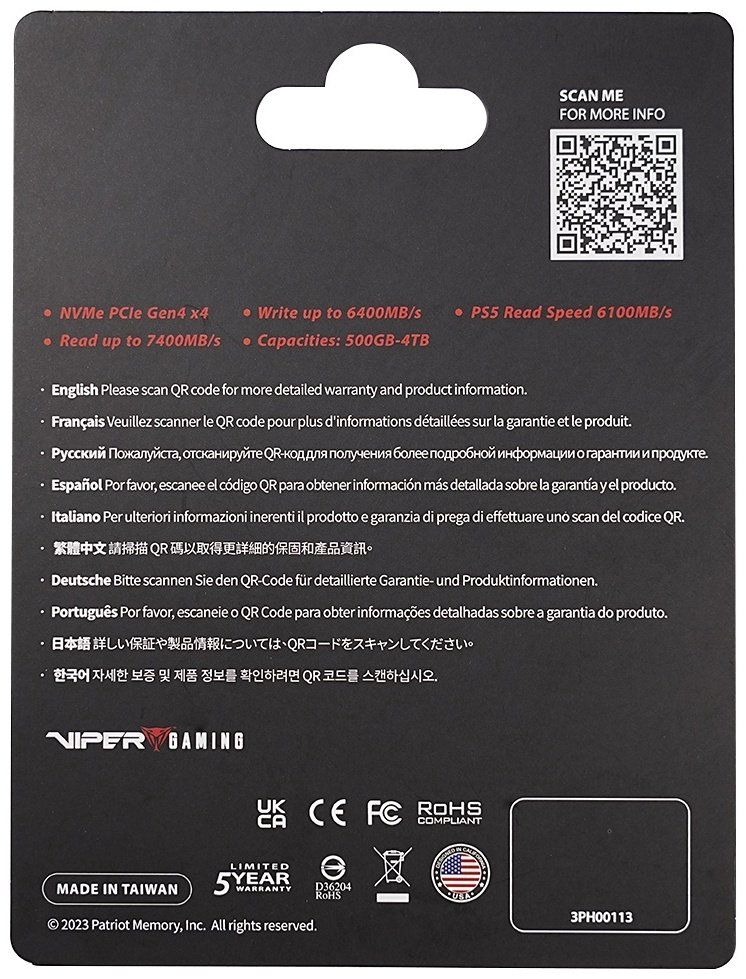 SSD Patriot VP4300L500GM28H 500 Гб купить,NaN