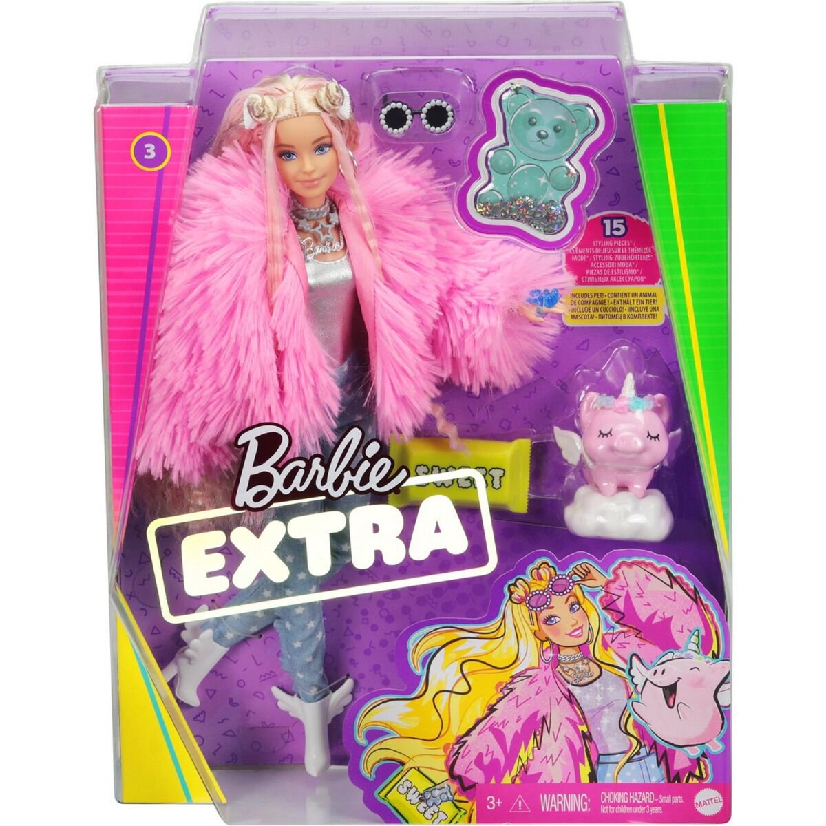 Кукла  Barbie Extra в розовой куртке GRN280 купить,NaN